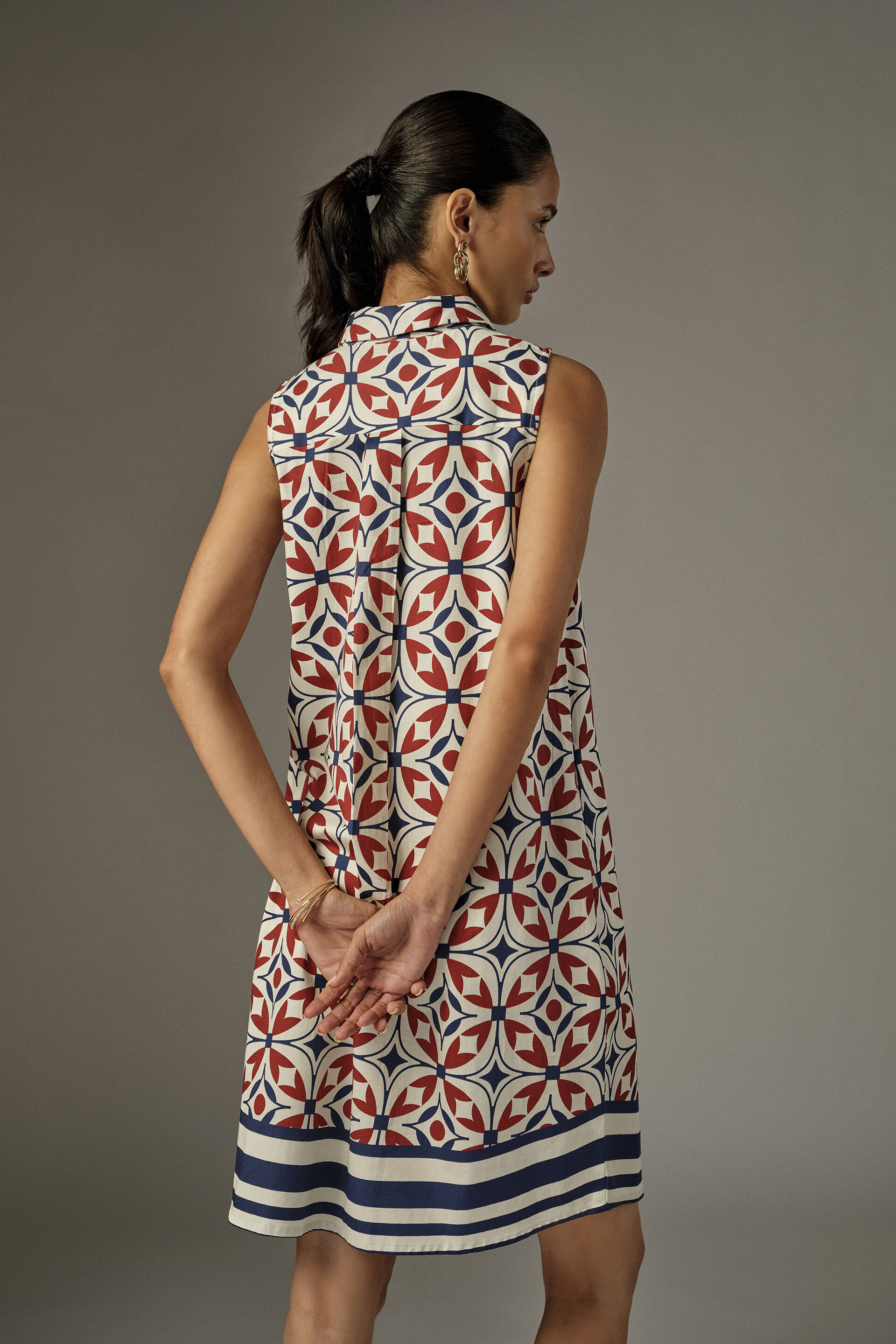 Maelys Printed Modal Dress, Maroon, image 6